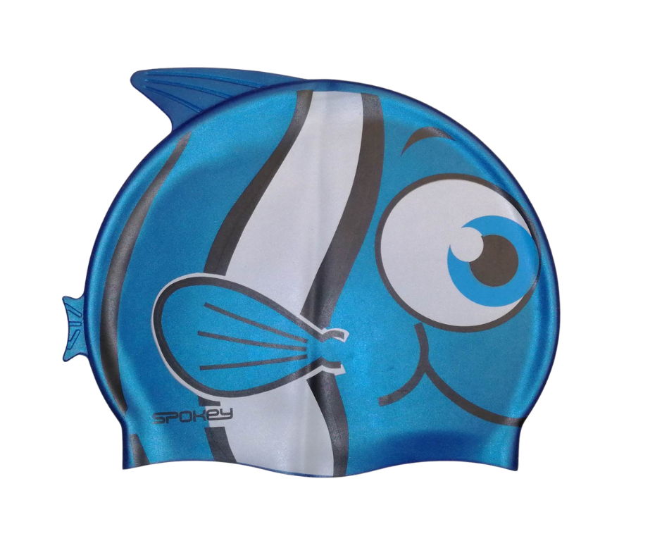 Spokey Kids Silicone swimming Cap Shark - Blue