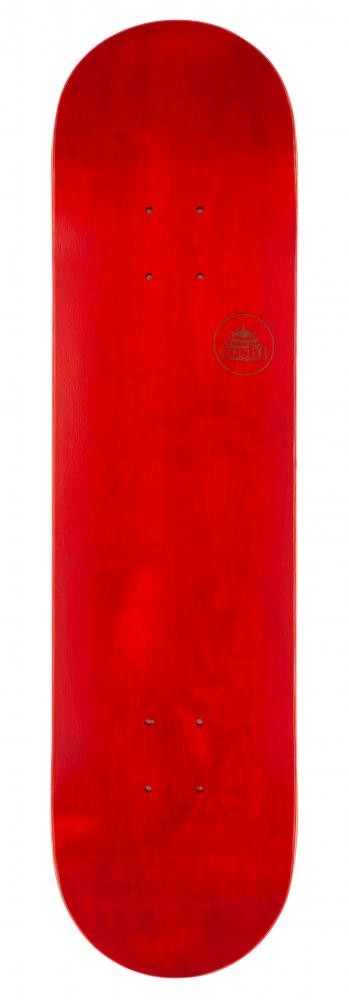 Sushi Pagoda Stamp Skateboard Deck -  Red 7.875
