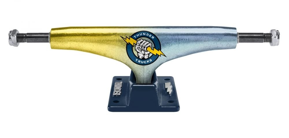 Thunder 149 Death Grip Lights Skateboard Trucks - Yellow/Blue/Blue