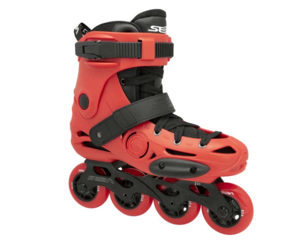 SEBA  E3 J Adjustable Inline Roller Skates - RED