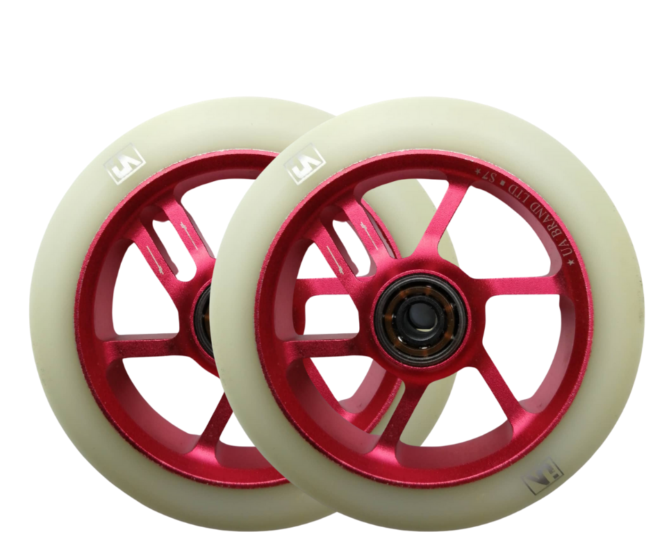 UrbanArtt S7 Scooter Wheel 110mm (Pair) - Grey/Red