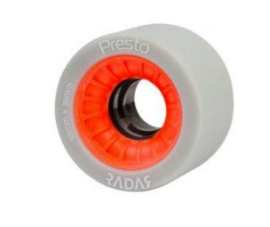 Radar Presto Roller Skate Wheels - Red 93A (Pack of 4)