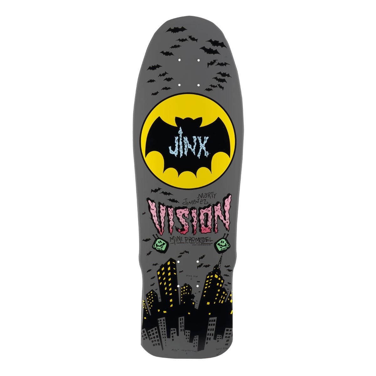 Vision Jinx Mini Skateboard Deck Grey - 9.5