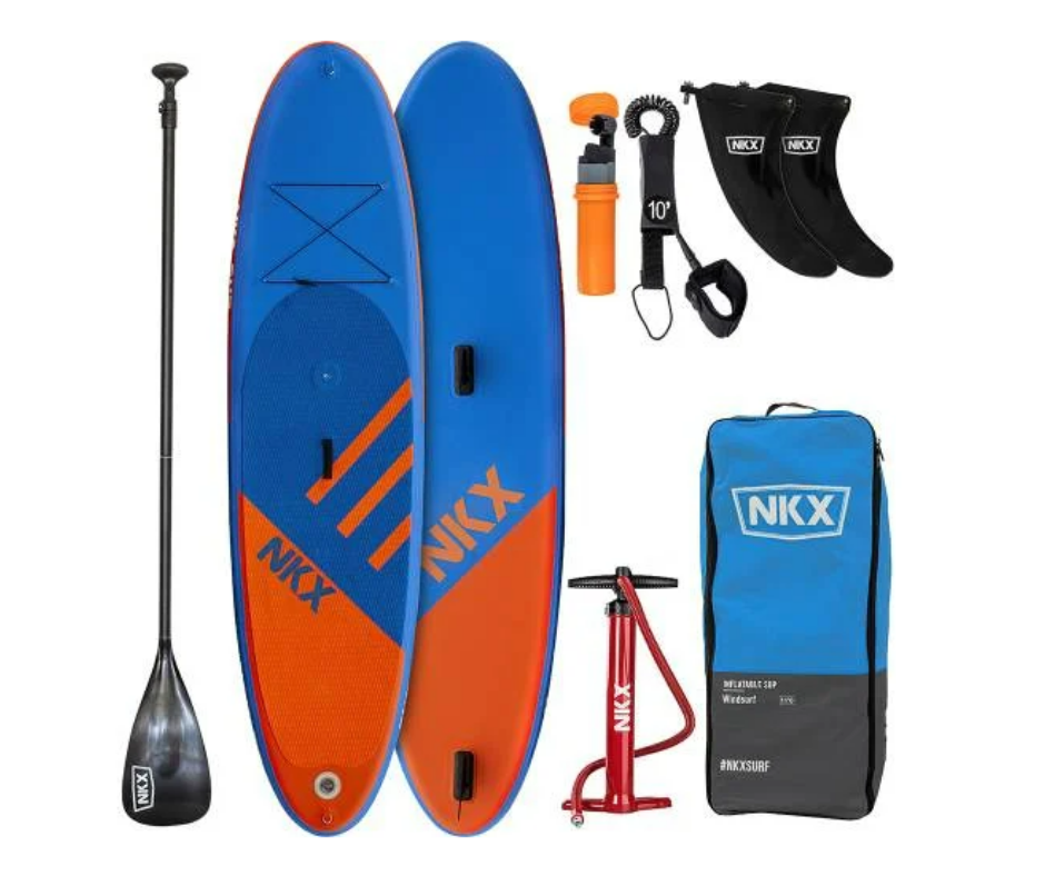 NKX Windsurf Inflatable SUP - Blue-Orange-Wind 11