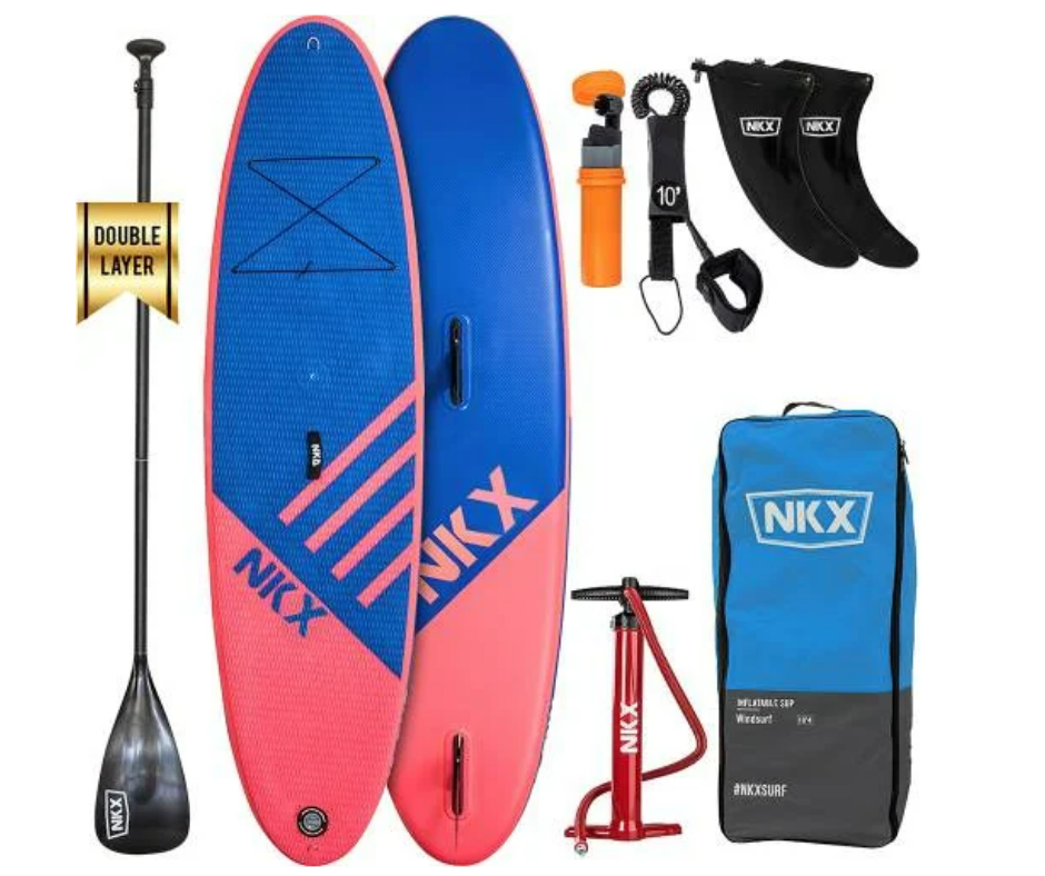 NKX Windsurf Inflatable SUP - Blue-Red 10.4