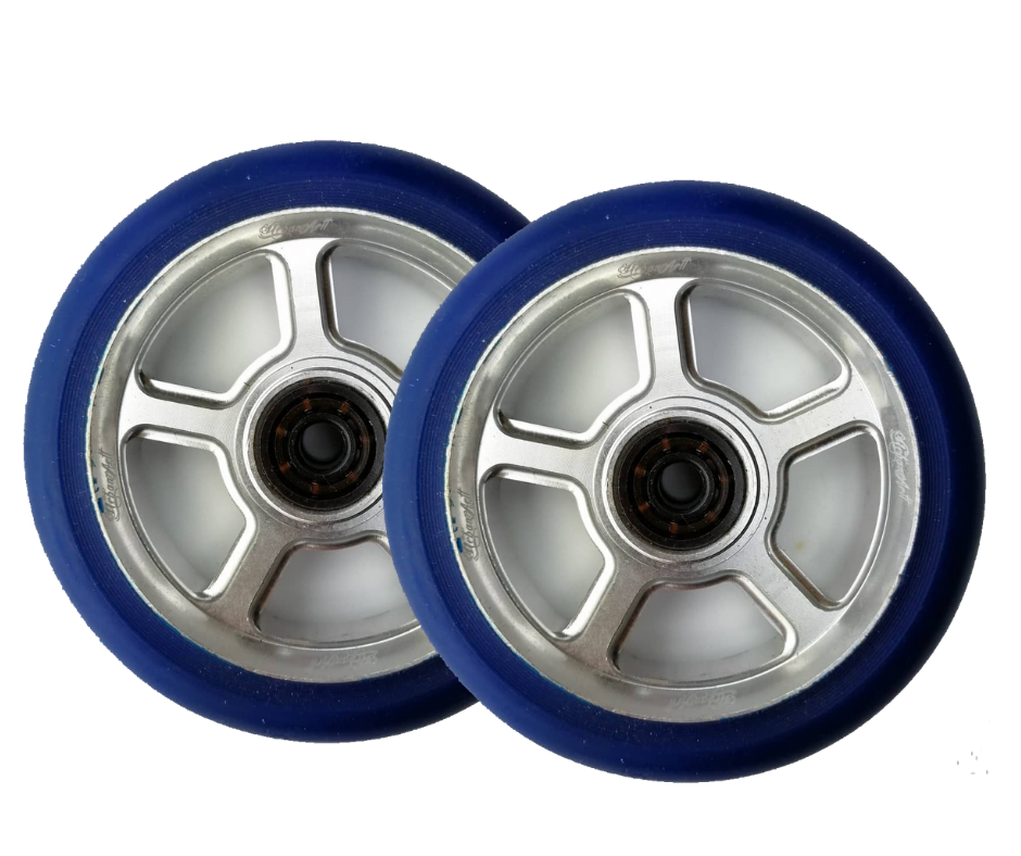 UrbanArtt S5 Scooter  Wheels 110mm (Pair) - Blue/Chrome