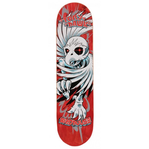 Birdhouse Pro Hawk Spiral Skateboard Deck Red - 8