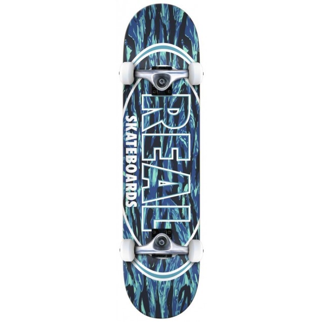 Real Stealth Oval Complete Skateboard Blue- 7.75