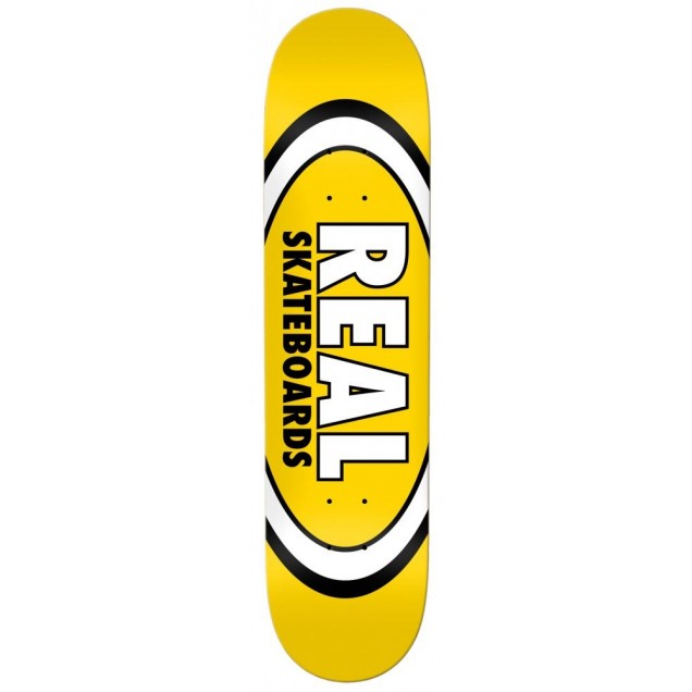 Real Team Classic Oval Skateboard Deck Yellow - 8.06