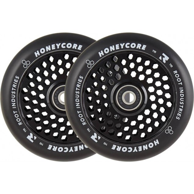 Root Honeycore Black Pro Scooter Wheels 110mm (Pair) - Black