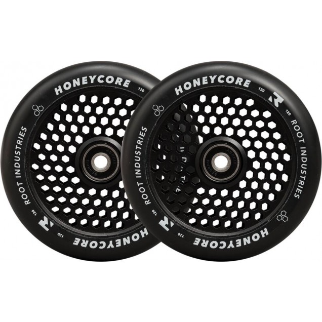 Root Honeycore Black Pro Scooter Wheels 120mm (Pair) - Black