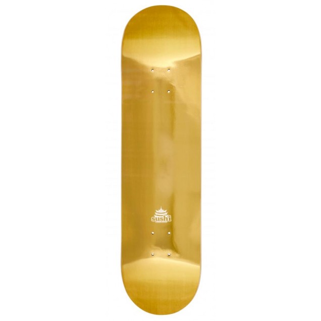 Sushi Pagoda Foil Skateboard Deck - Gold 8.125