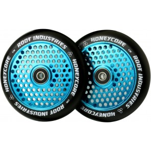 Root Honeycore Black Pro Scooter Wheels 120mm (Pair) - Sky Blue