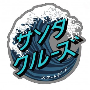 Santa Cruz Stickers Japanese Wave Dot - Blue 4.33"
