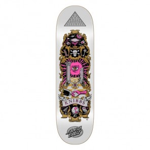 Santa Cruz Pro Knibbs Cryptic Skateboard deck White/Pink/ Yellow - 8.5"