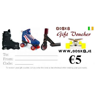 GoSk8 €5 Gift Voucher