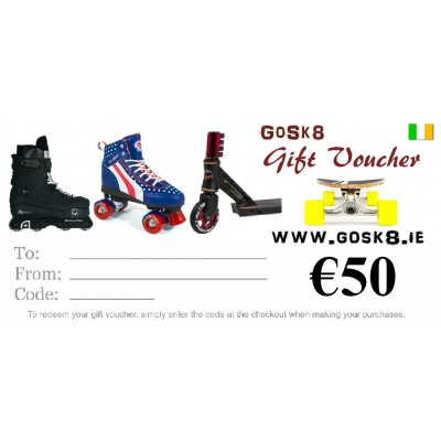 GoSk8 €50 Gift Voucher