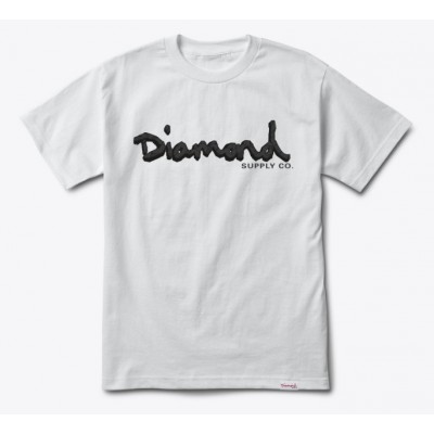 Diamond Coal OG Script Tee - White
