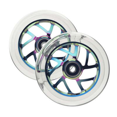 Fuzion Flight Scooter Wheels - Clear/Neochrome