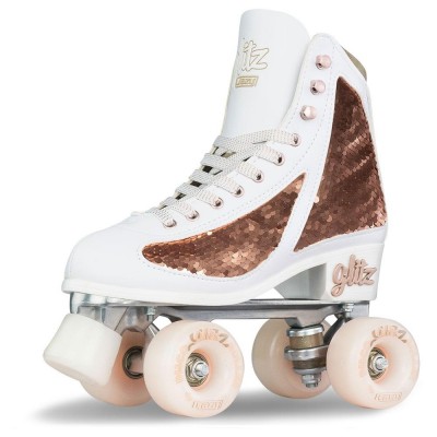 Crazy Glitz Sequin Fashion Roller Skates  - ROSE GOLD