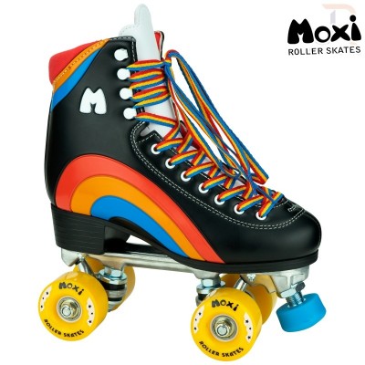 Moxi Rainbow Roller Skates - Black