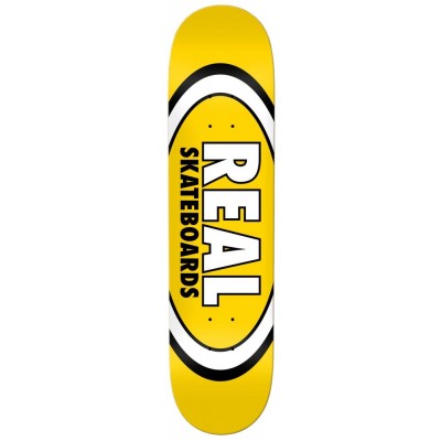 Real Team Classic Oval Skateboard Deck Yellow - 8.06"