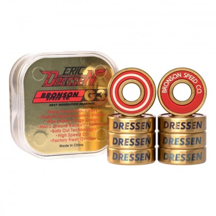 Bronson Speed Co. Eric Dressen G3 Pro Bearings Gold - 8mm