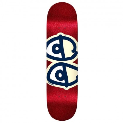 Krooked Eyes Glitter Fleck Skateboard Deck Red/Cream - 8.25" 