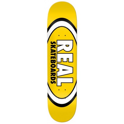Real Team Classic Oval Skateboard Deck Yellow - 8.06"